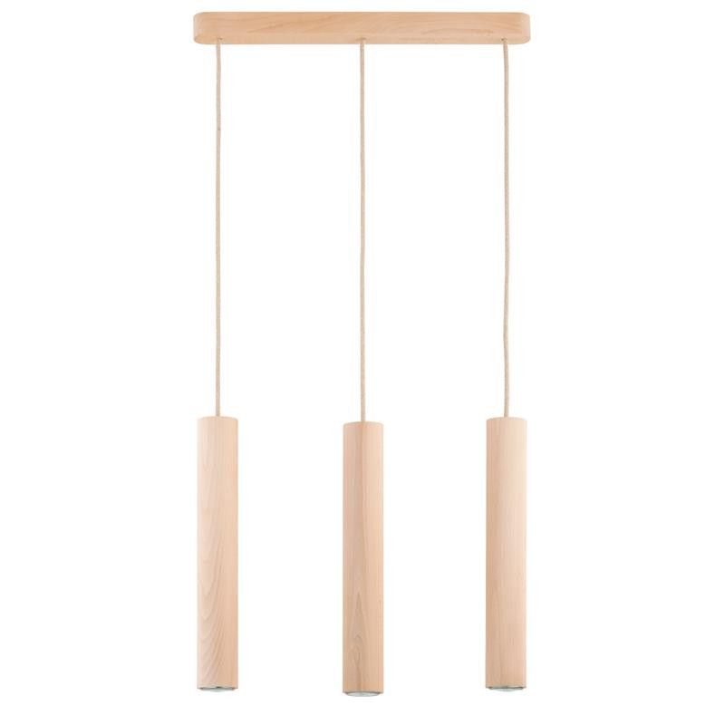 Lampa wisząca Alfa Anaid 2814 jasne drewno nowoczesna 3xGU10 x 10W 1 szt.