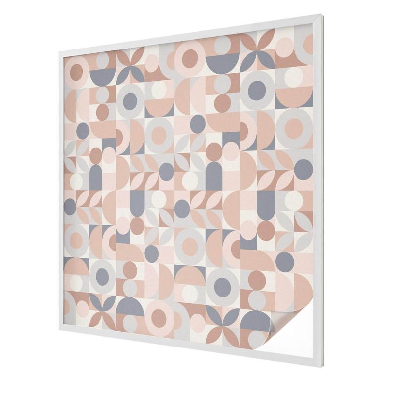 Folia Na Okno Wallfluent 100x100 cm Chroni Prywatność i Zapewnia Dyskrecję Geometryczne kształty harmonia kolorów 1 rol.