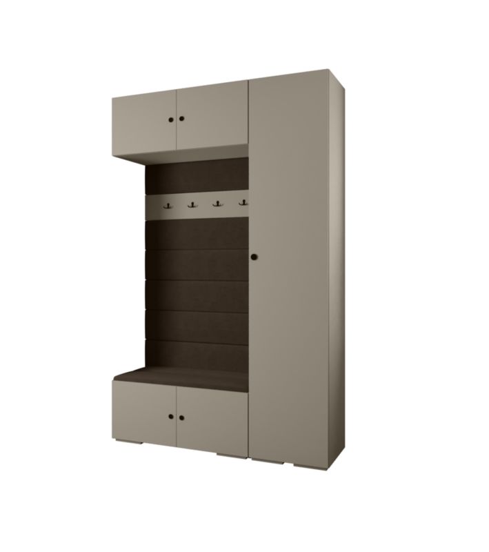 Garderoba do przedpokoju Abiks INOVA 2 Z19 kaszmir+czarny+manila04 1 szt.