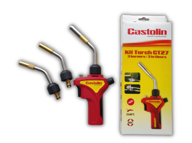 Palnik do lutowania CASTOLIN KIT CT27 z trzema dyszami - 1 szt