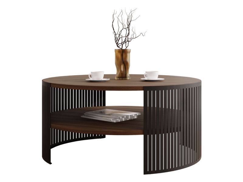 Stolik kawowy MIRJAN 24 Fikoli czarny/orzech franklin tobacco 1 szt.