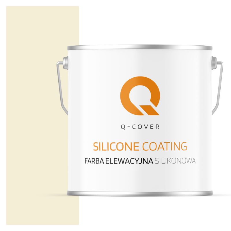 Farba Elewacyjna Silikonowa Fasadowa Q-Cover Biel złamana w żółty F641 5L