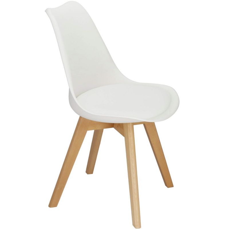 Krzesło do jadalni Springos Verde skandynawskie białe 1 szt.