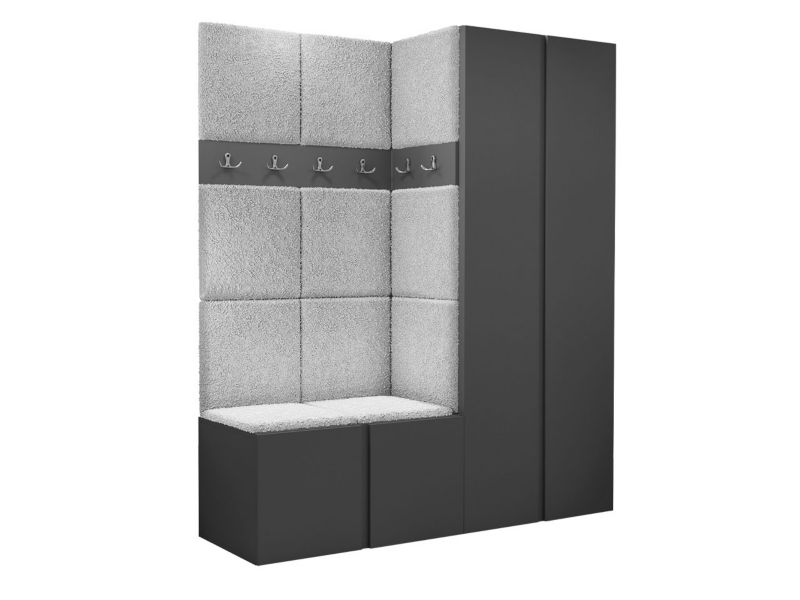Garderoba MIRJAN 24 Orion III grafit + szara bukla 1 kpl.
