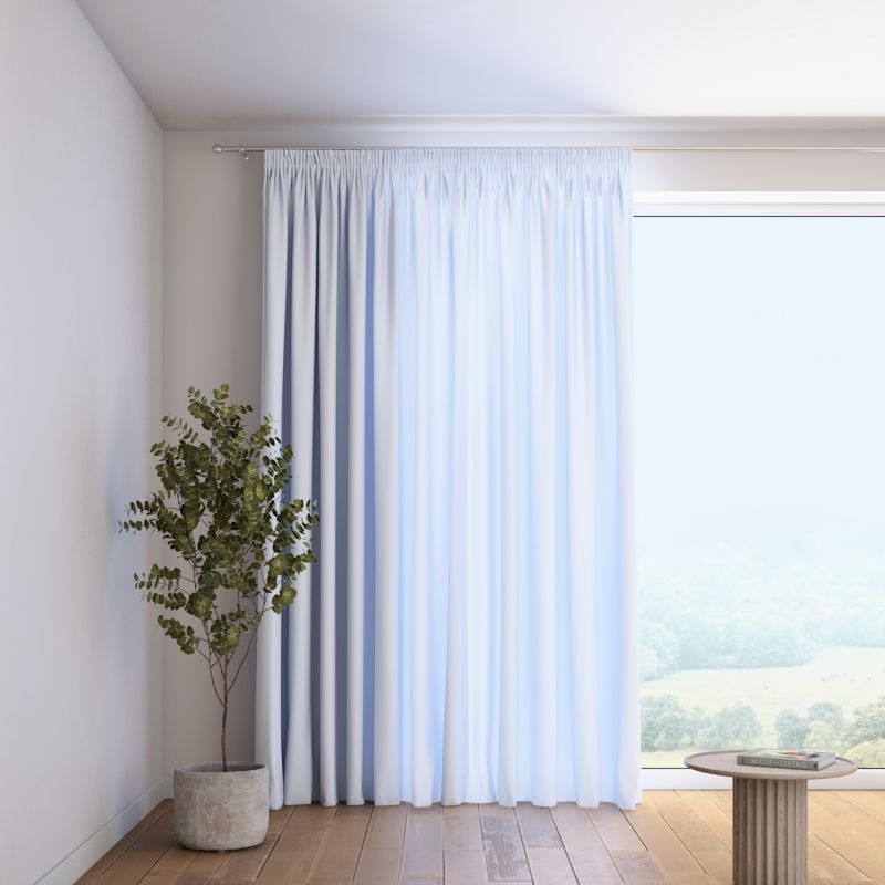 Zasłona na taśmie marszczącej 1 szt. 130 x 245 cm Dekoria pastelowy niebieski 1 szt.