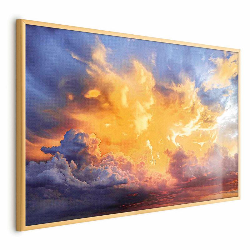 Plakat Artgeist Zachód słońca 30x21 cm z ramą złotą 1 szt