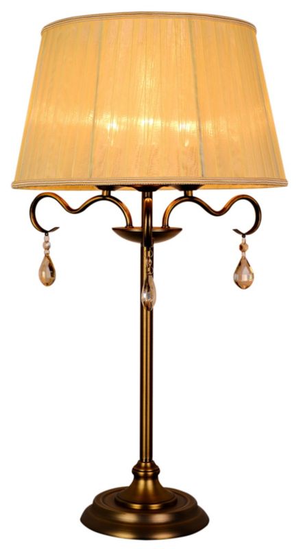 Lampka stołowa Candellux Fiesta mosiądz-ecru 3 x E14 x 40W IP20 wym: 70 x 38 x 38 cm metal - 1 szt.