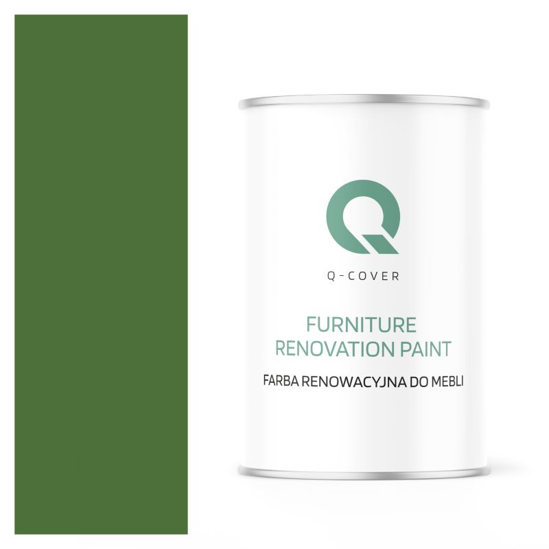 Farba Renowacyjna do Mebli Q-Cover Zielony trawiasty RAL6010 Półmat 1L