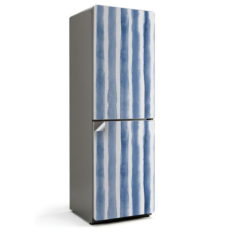 Ozdobna naklejka na lodówkę Wallfluent 60x190 cm Pionowe smugi akwarelowe 1 szt.