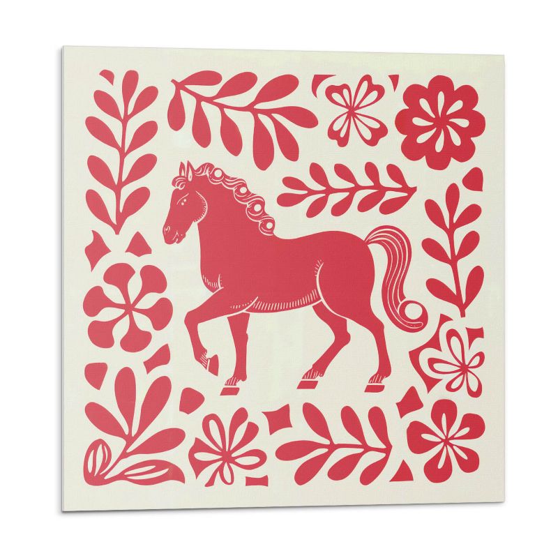 Kafelki samoprzylepne Wallfluent 30x30 cm Artystyczny koń wśród zieleni 9 szt.