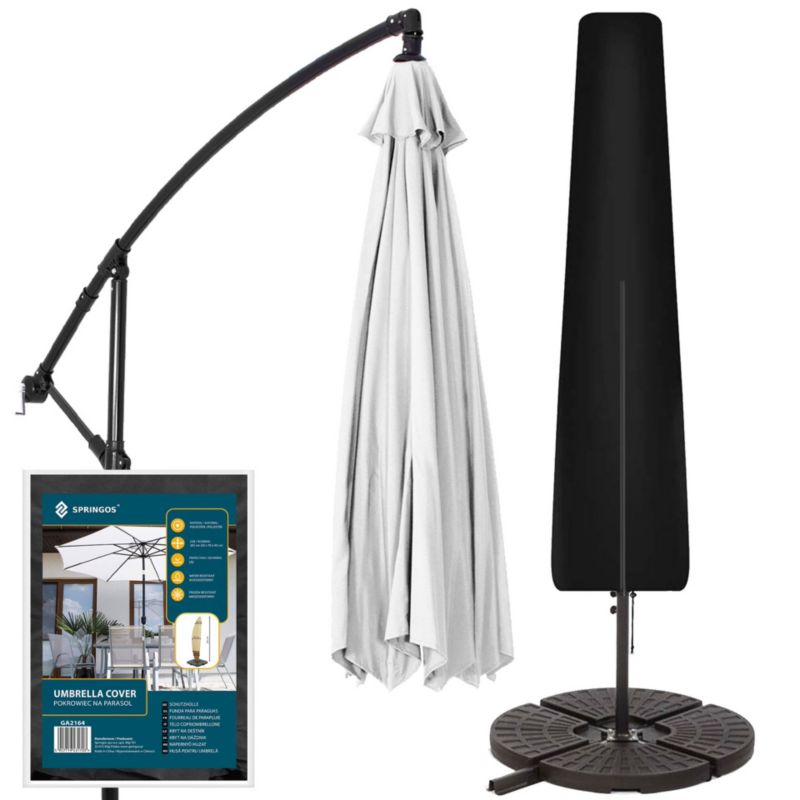 Pokrowiec na parasol ogrodowy Springos 265cm wodoodporny czarny 1 szt.