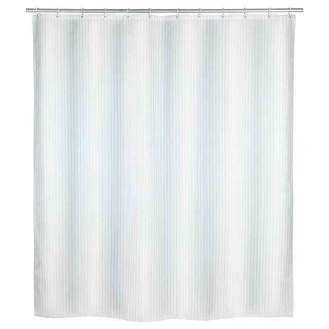 Zasłona prysznicowa Wenko Palais wodoodporna biała-szara 180x200 cm z powłoką antybakteryjną 1 szt.