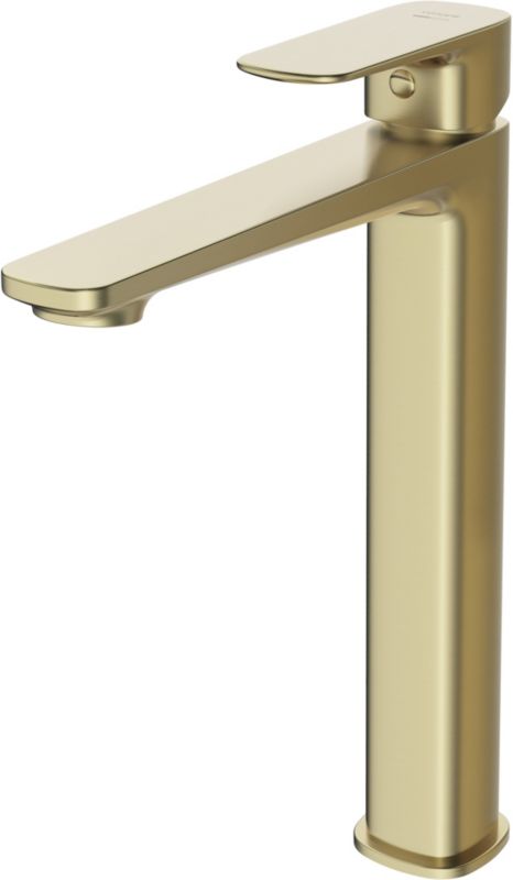 Bateria umywalkowa Cersanit Larga złoty mat wysoka nablatowa 1 szt.