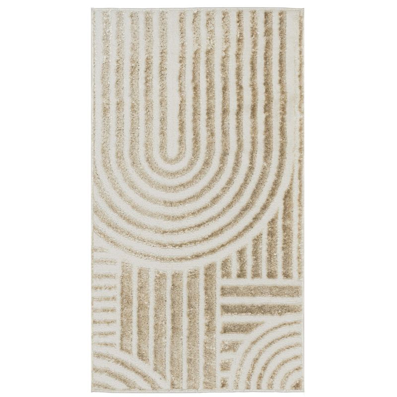 Dywan 67x120 cm nowoczesny Wenecja e-floor abstrakcja kremowy 1 szt