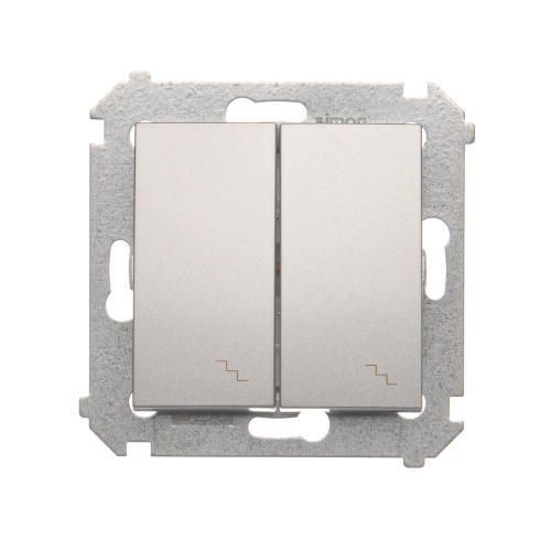 Łącznik schodowy podwójny Kontakt-Simon S54 srebrny