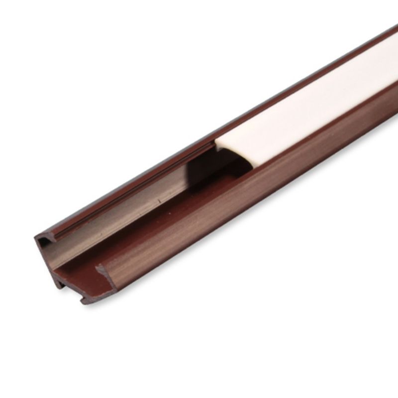 Profil LED MasterLED PCV narożny 22x12 Brązowy z mlecznym kloszem 2m 1 szt.