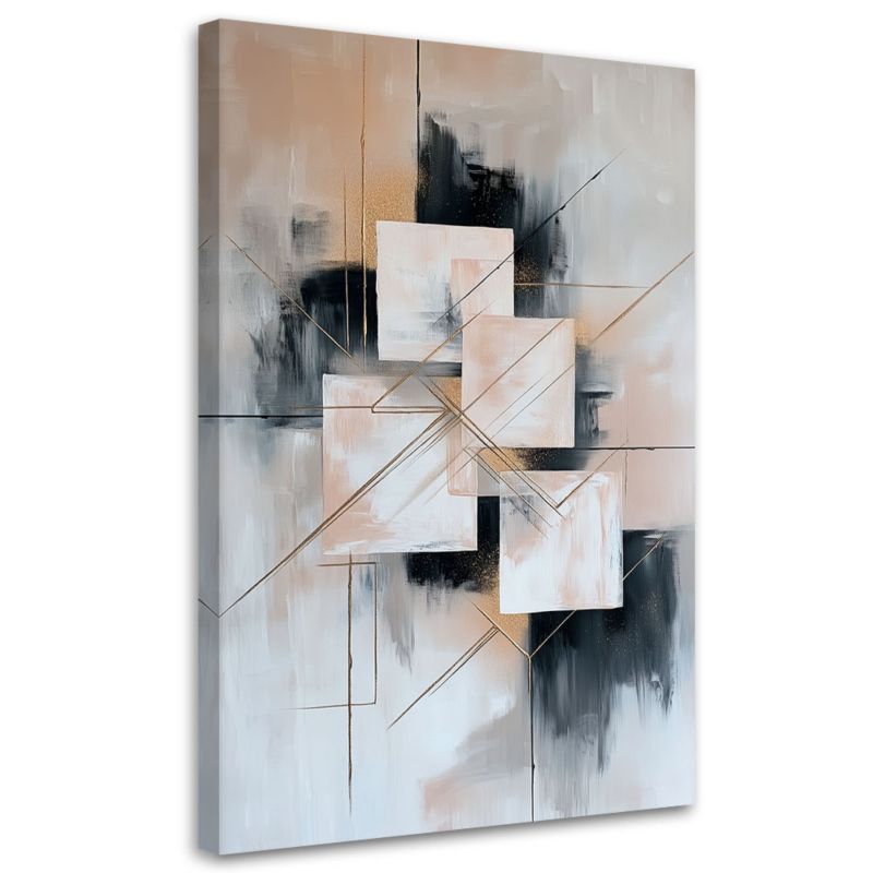 Obraz do salonu loftu Feeby Abstrakcja Geometryczne Kwadraty 80x120cm 1szt
