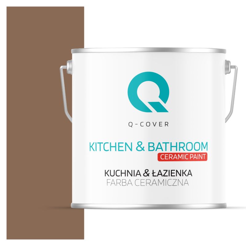 Farba Ceramiczna Kuchnia & Łazienka Q-Cover Brązowy ciemny H4917 Głęboki Mat 5L