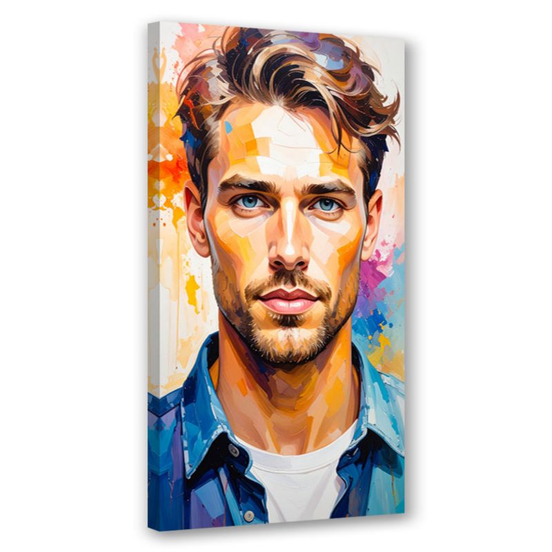 Obraz nowoczesny do sypialni salonu biura Feeby Portret Mężczyzna Model 40x80cm 1szt