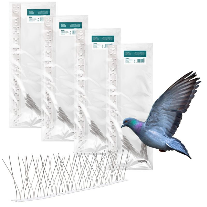 Kolce na ptaki, Sillar, odstraszacz, 50cm, 60 kolców, stal nierdzewna, 4 szt