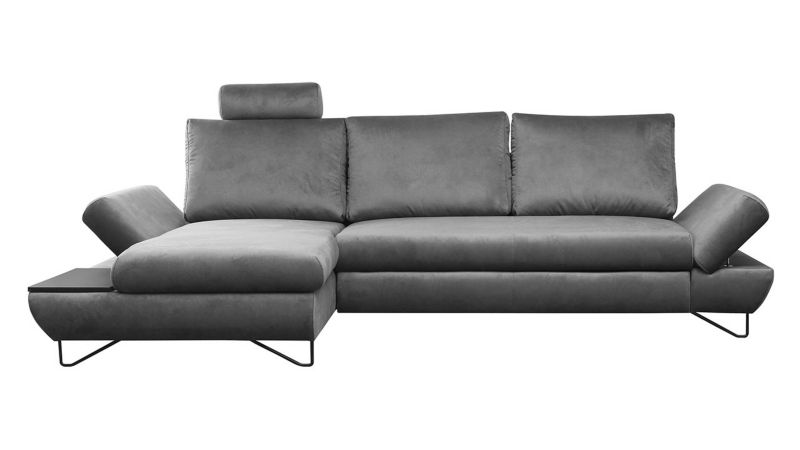 Narożnik z funkcją spania MIRJAN 24 Loft lewy lewy stalowy 1 szt.