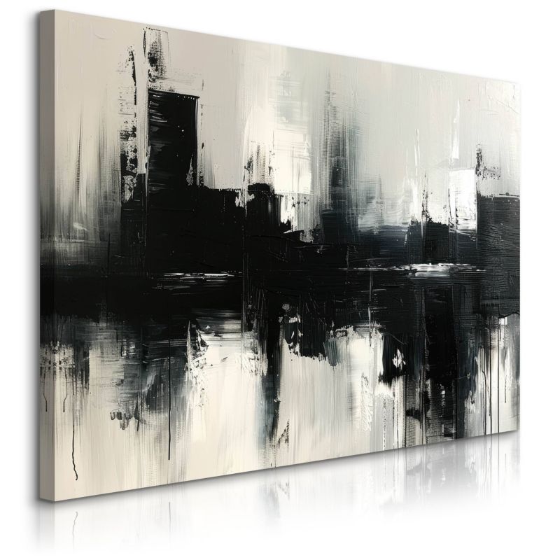 Obraz Muralo Czarny Abstrakcyjny Wzór Do Salonu Sypialni 30x20 cm 1 szt.