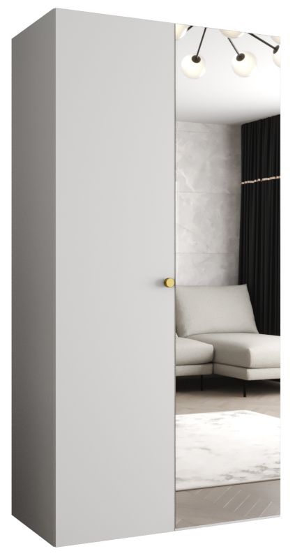 Szafa uchylna Abiks PARMA 2 100 wys. 202 cm Biały + u. Złoty 1 szt