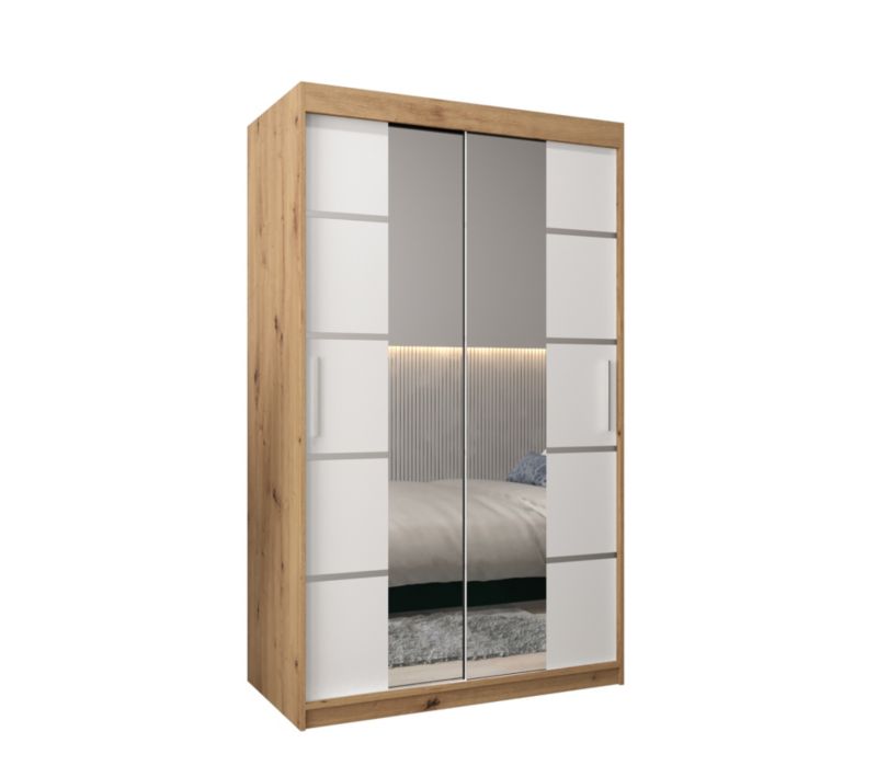 Szafa przesuwna Garderoba Abiks Verona 4 120 artisan + biały 1 szt.