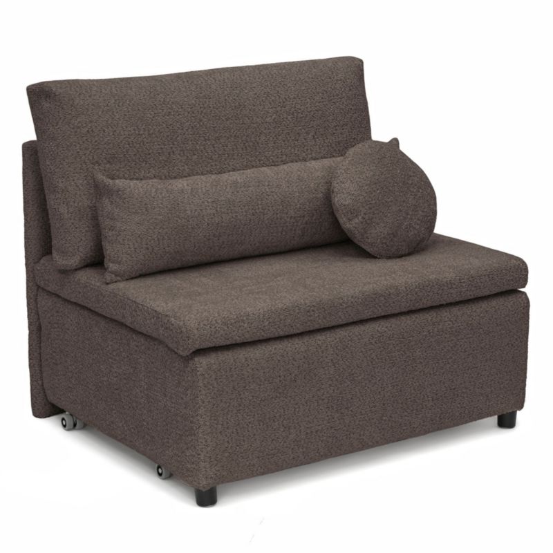 Sofa dwuosobowa z funkcją spania MebleMWM ELITTE anthology 07 boucle poduszki w zestawie 1 szt.