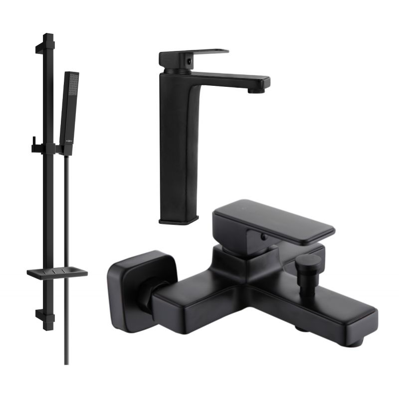 Zestaw wannowy Mexen Cetus czarny 744313DQ77-70 1 szt.