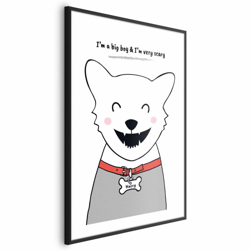 Plakat Artgeist Piesek Harry 21x30 cm z ramą czarną 1 szt