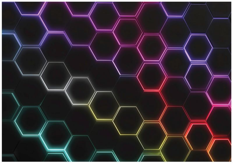 Fototapeta WALLARENA Dla Dzieci Na Flizelinie Dla Chłopca Hexagony 250x175 cm 1 szt.