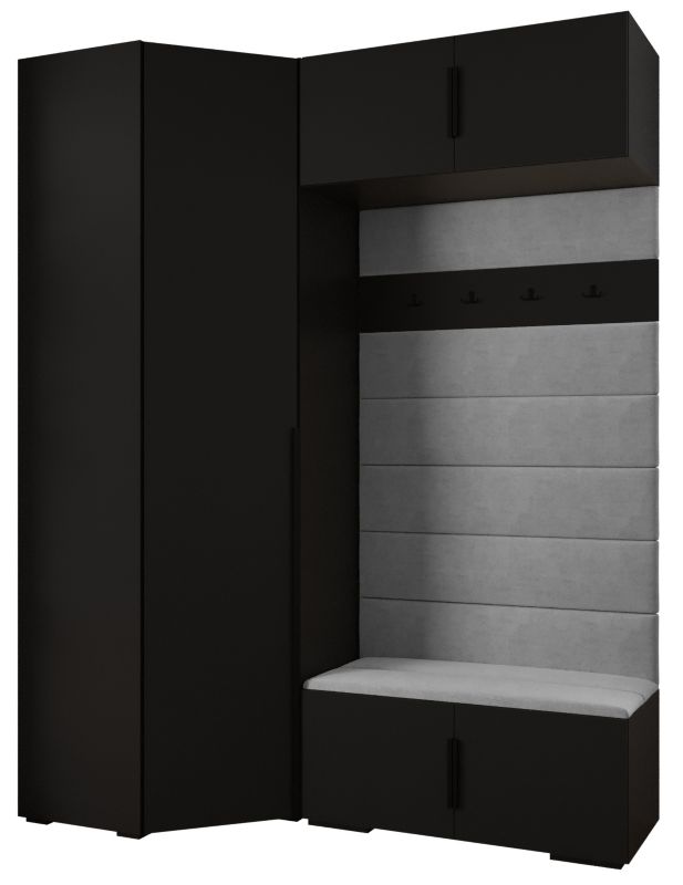 Garderoba do przedpokoju Abiks INOVA 1 Z21 czarny+czarny+manila16 1szt.