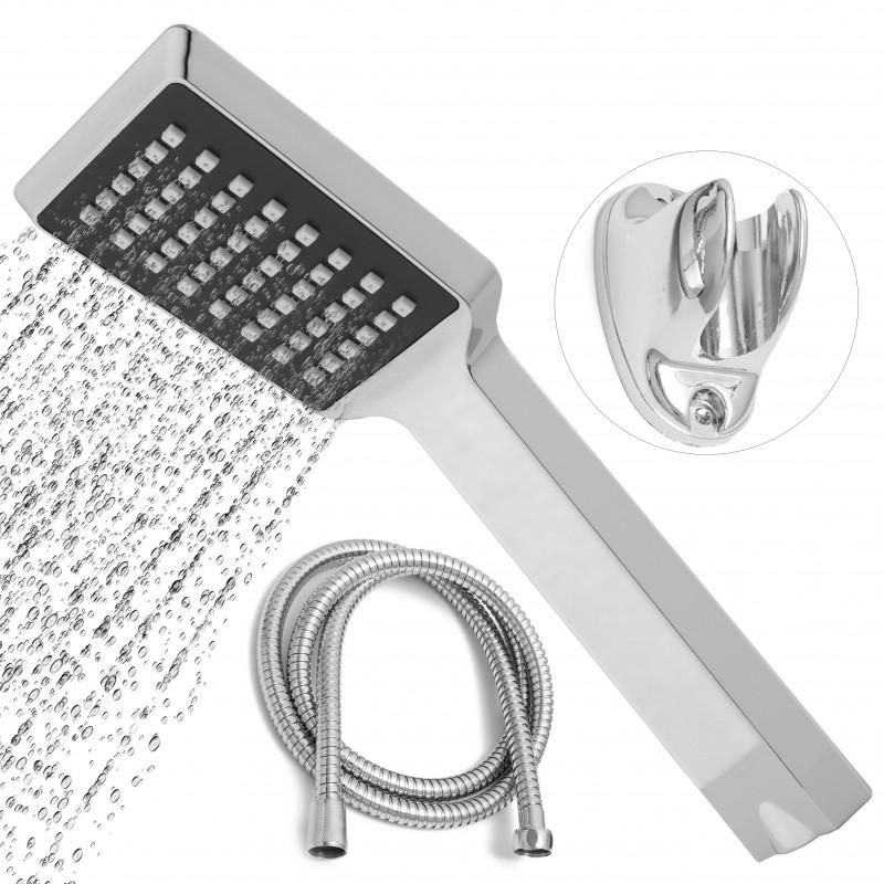 Słuchawka prysznicowa z wężem YOKA - zestaw prysznicowy chrom 1 szt.