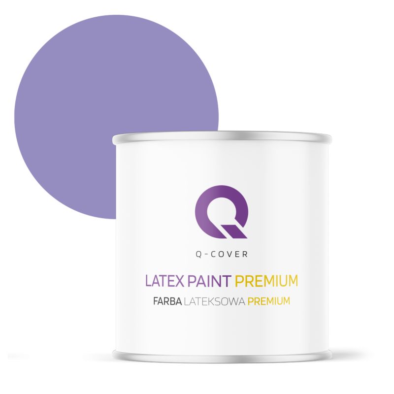 Farba Lateksowa Premium Plamoodporna do Ścian i Sufitów Q-Cover Lawendowy H2629 Głęboki Mat 2L