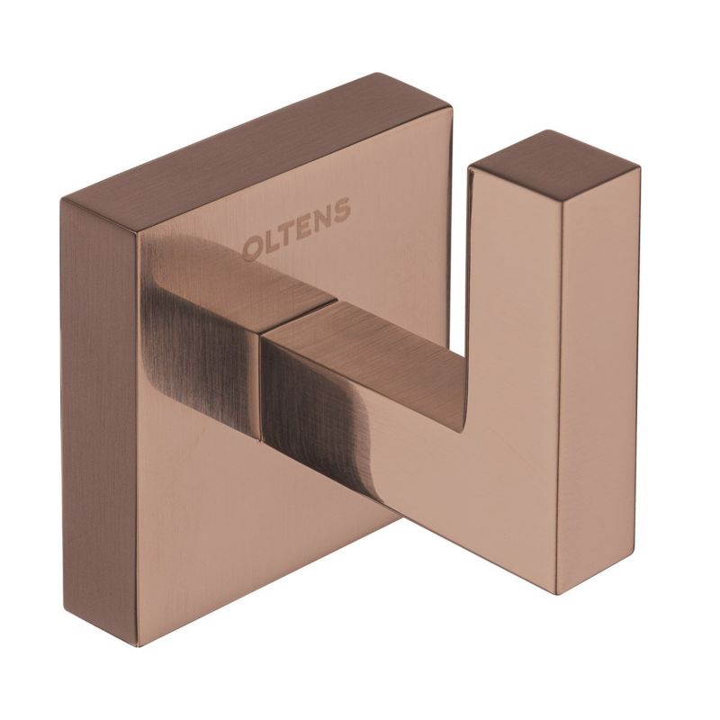 Wieszak na ręcznik Oltens Tved, kwadratowy, miedź szczotkowana, mosiądz, ukryte mocowanie, 1 szt.