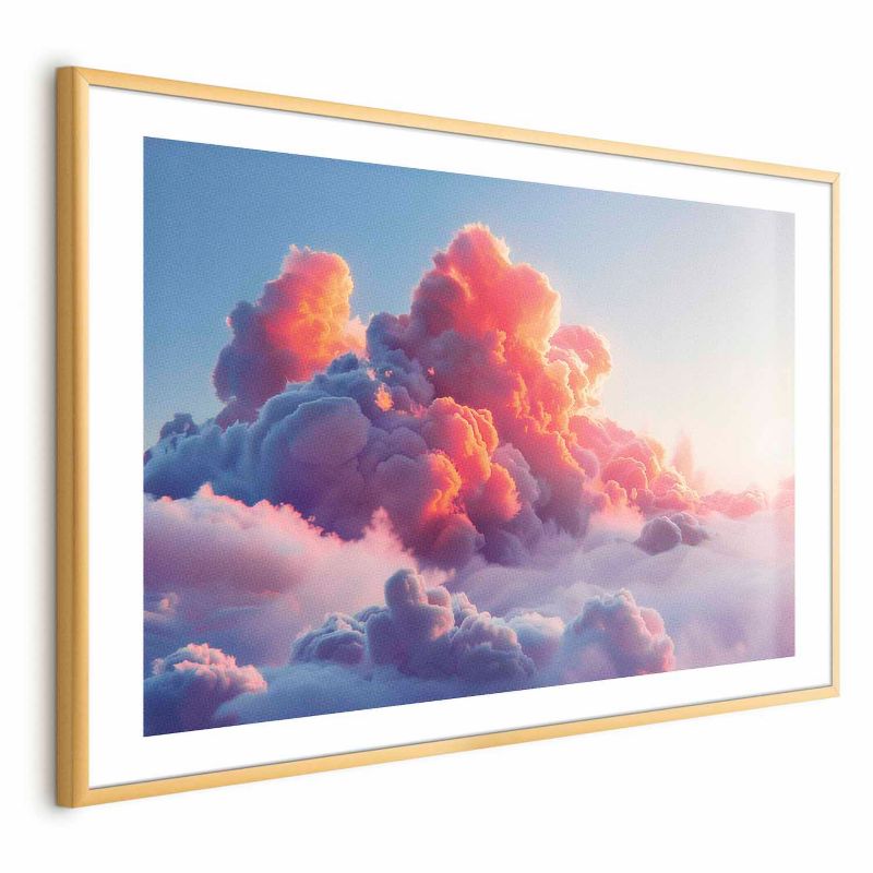 Plakat Artgeist Zmierzchowy spektakl 90x60 cm z ramą złotą z marginesem 1 szt
