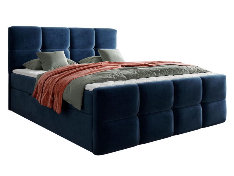 Łóżko kontynentalne MIRJAN 24 Fuego 140x200 granatowy 1 szt.
