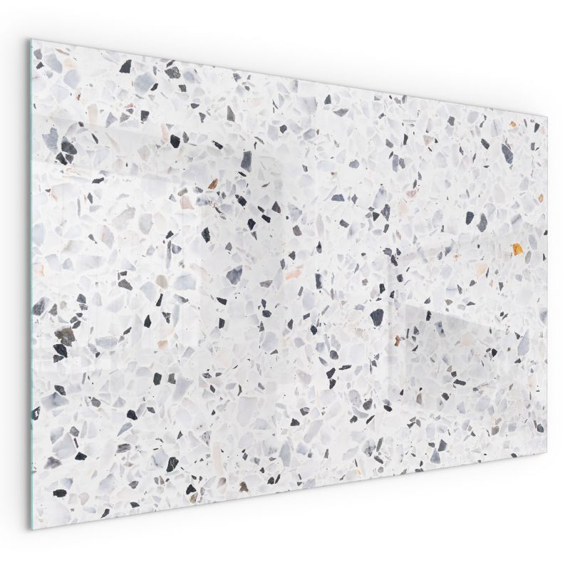 Szklana Podkładka Pod Kominek Prostokąt Wallfluent 100x70 cm Kamienny wzór z drobnymi detalami 1 szt.