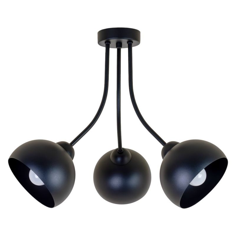 Lampa wisząca Milagro QUEEN czarna 3xE27x15W wym:40x47x47cm IP20 -1 szt.