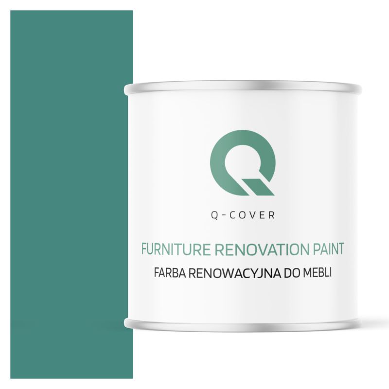 Farba Renowacyjna do Mebli Q-Cover Turkus miętowy RAL6033 Półmat 2.5L