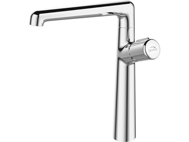 Bateria Zlewozmywakowa, Laveo, Wysoka Mosiądz Chrom Stojąca Ruchoma Wylewka L ECO 1 szt.