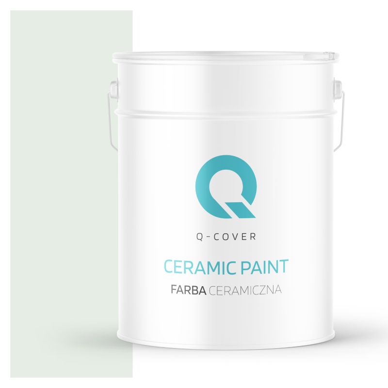 Farba Ceramiczna Do Ścian i Sufitów Q-Cover Biel złamana w zieleń H1881 Głęboki Mat 10L