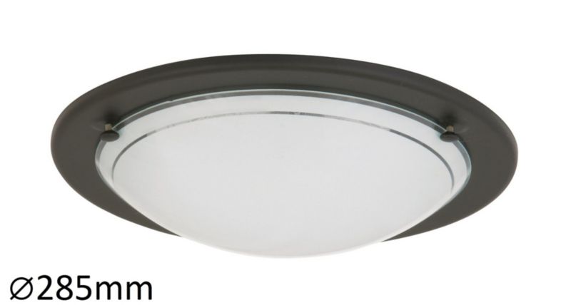 Plafon sufitowy lampa Rabalux Ufo czarny-szkło opalizowane szkło 1 x E27 x 60W IP20 wym: 28,5 x 28,5 cm - 1 szt.