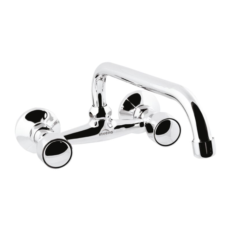 Bateria kuchenna zlewozmywakowa Invena Roma z wylewką typu U srebrny 1 szt.