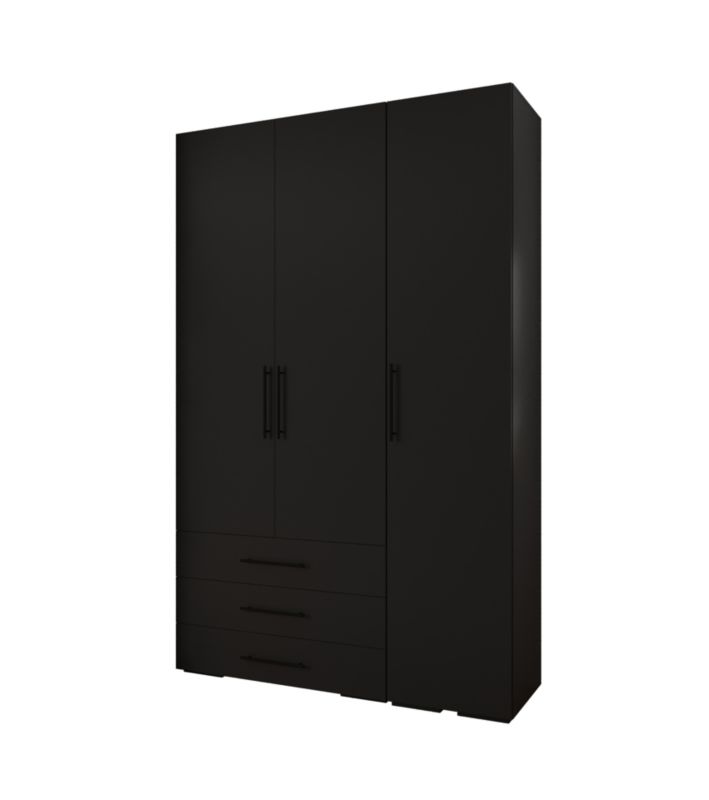 Garderoba wysoka do przedpokoju Abiks INOVA 3 Z17 czarny+czarny 1 szt.