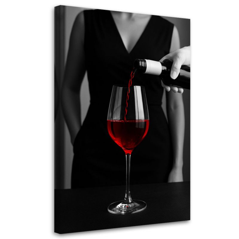 Obraz do sypialni salonu Feeby Kobieta Czerwone Wino 60x90cm 1szt
