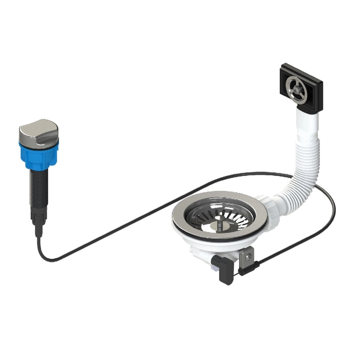 Spust do zlewu fi 90 z przelewem