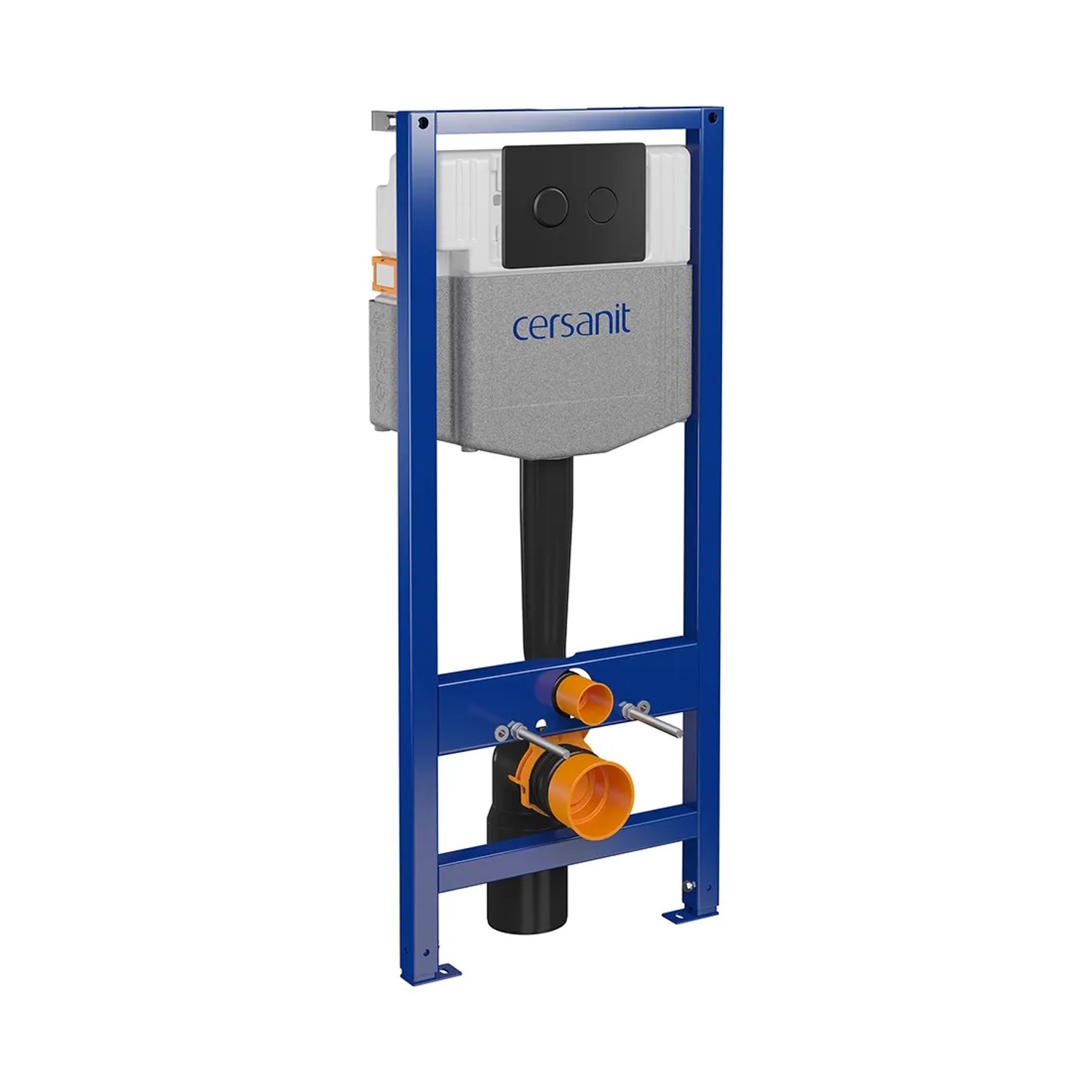 Cersanit Pneumatyczny stelaż podtynkowy Fare z przyciskiem czarny