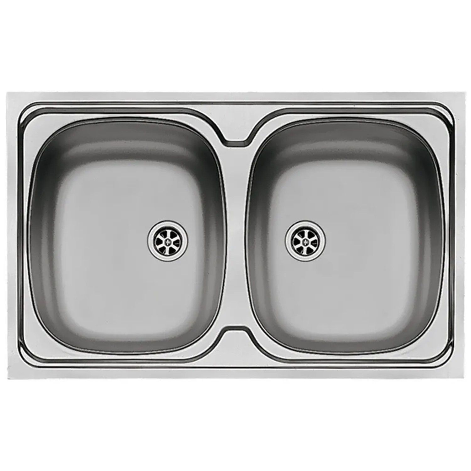 Pyramis Zlewozmywak INTL 2-kom. gładki 50x80 cm